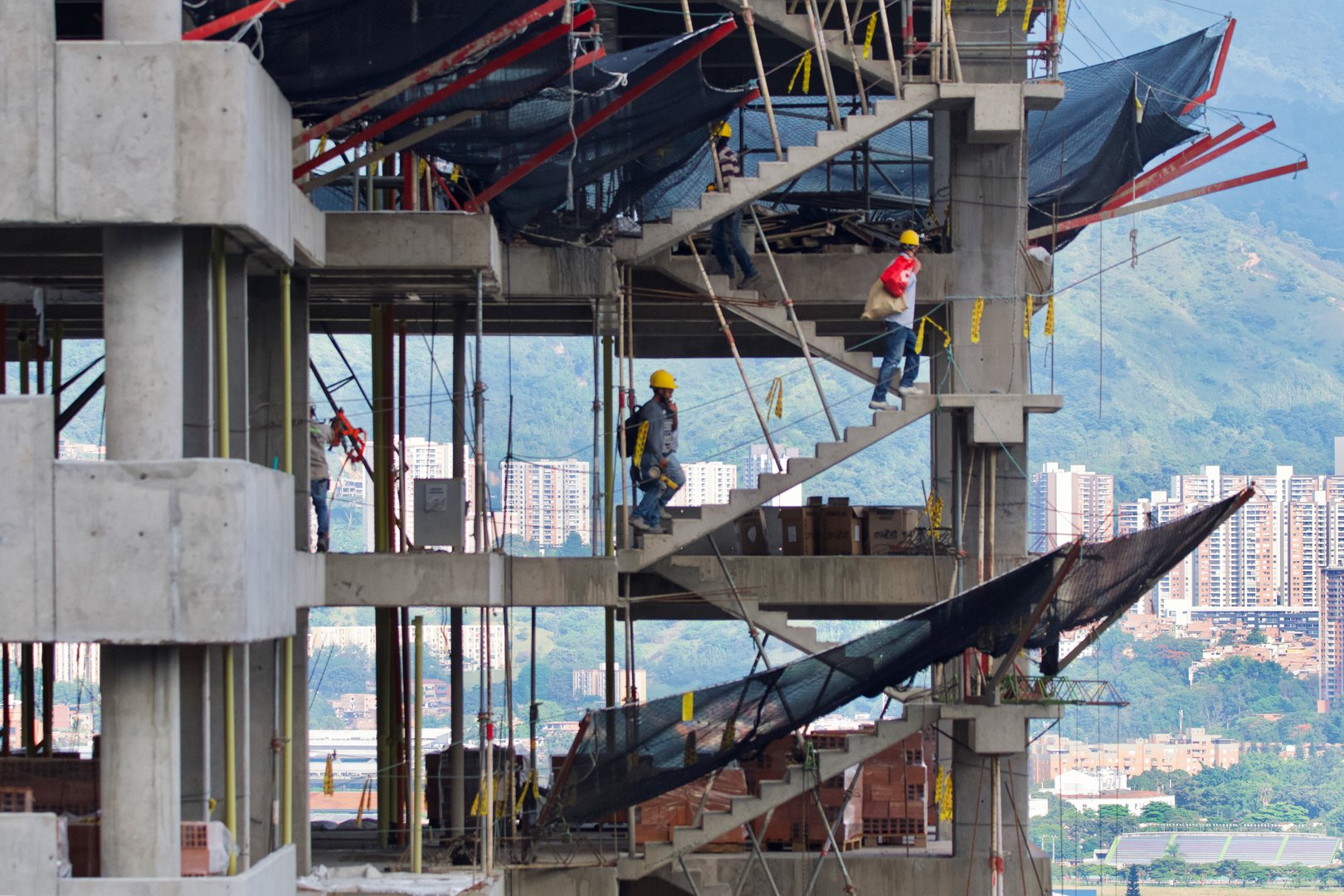 Workers at construction site
