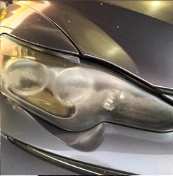 Before headlight restoration