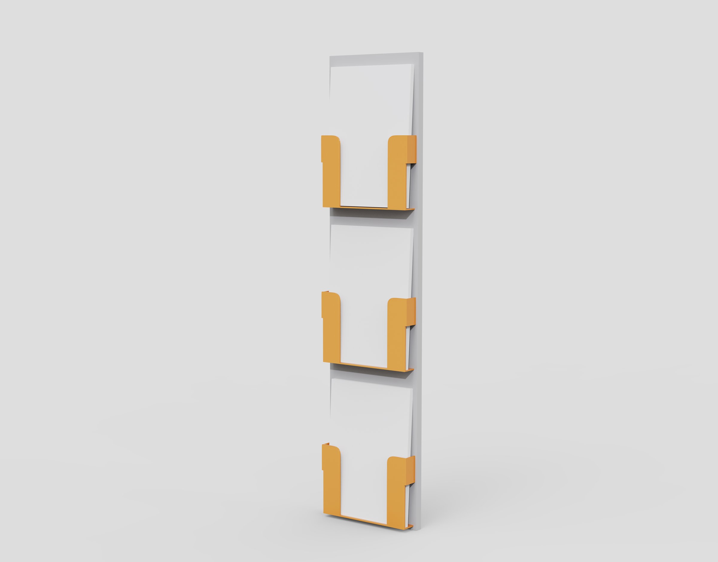 Magazine Stand Mockup Isolated On White Background. 3d illustration