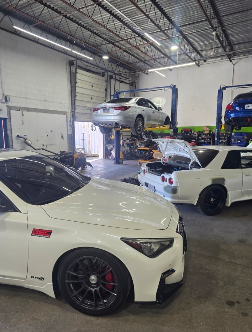 Performance car engine bay
