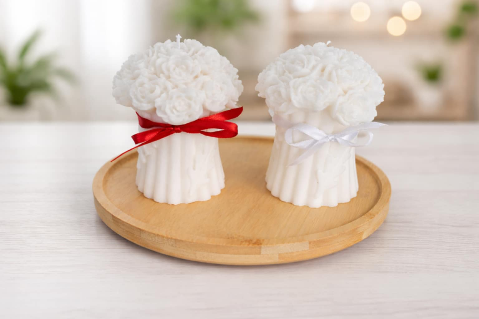 Bukiet różany z wosku bezzapachowego