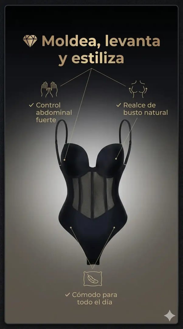 Body Faja Bella Negro