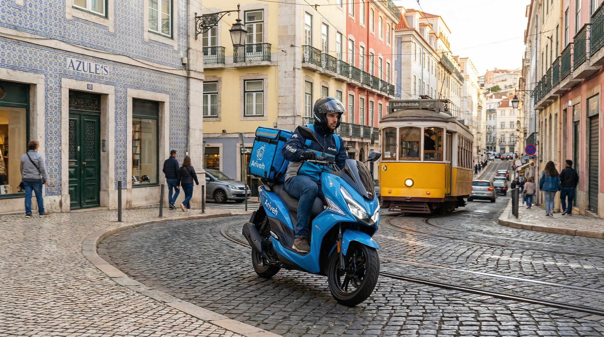 Ariveh delivery scooter in Lisboa