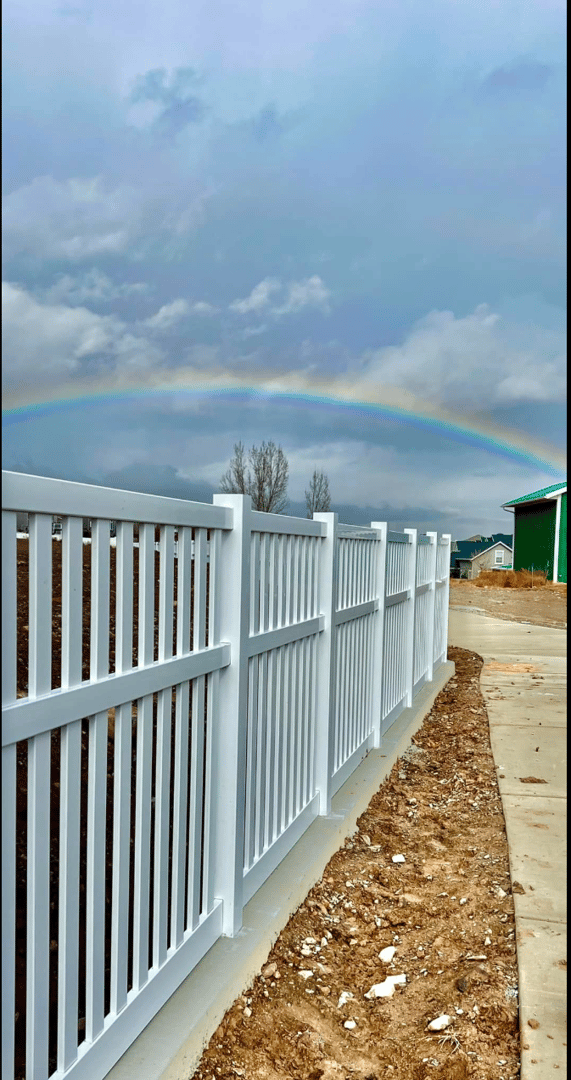 Professional vinyl fence installation project