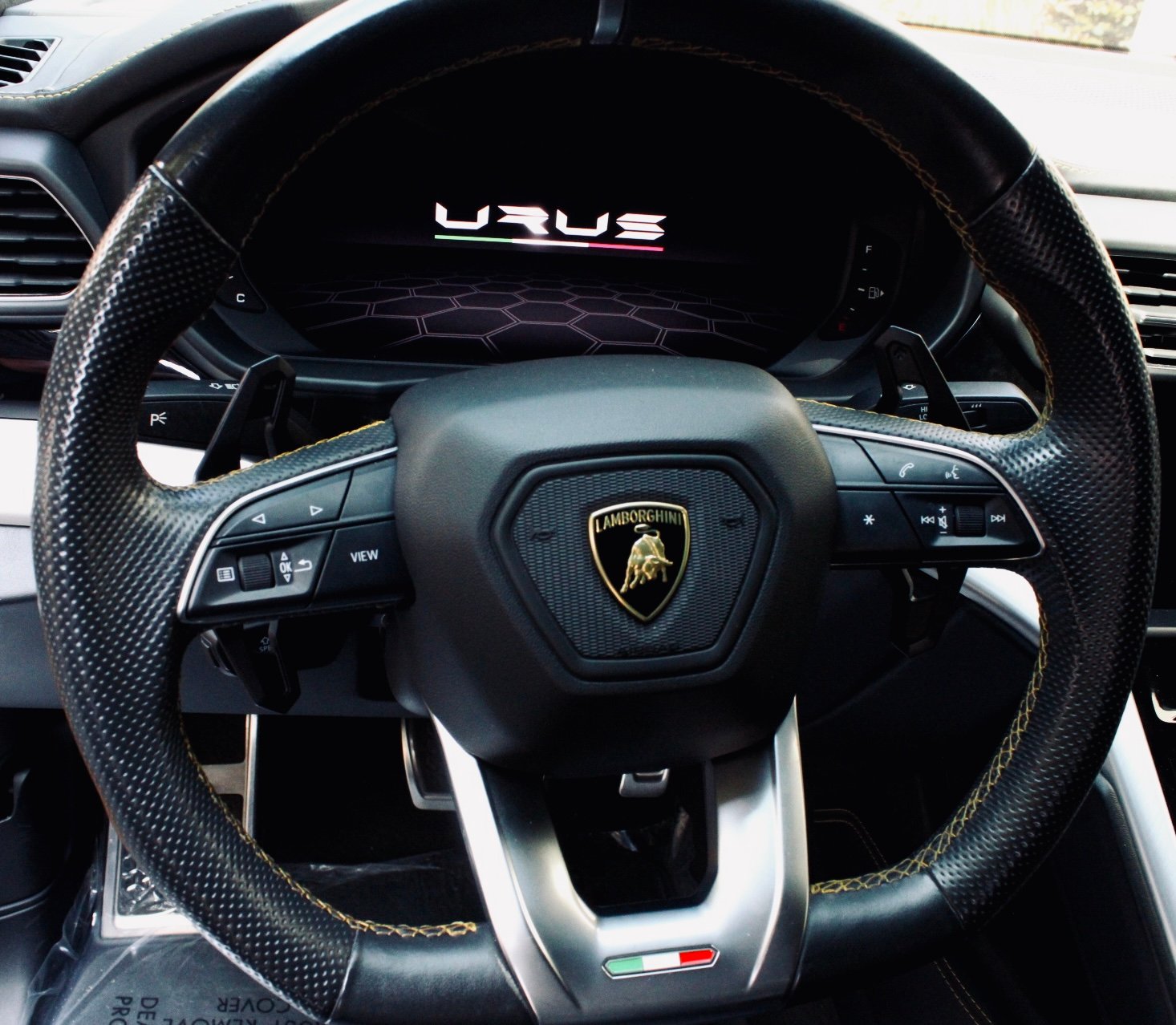 Luxury exotic car interior