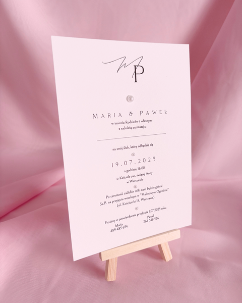 Zaproszenie perelkowe