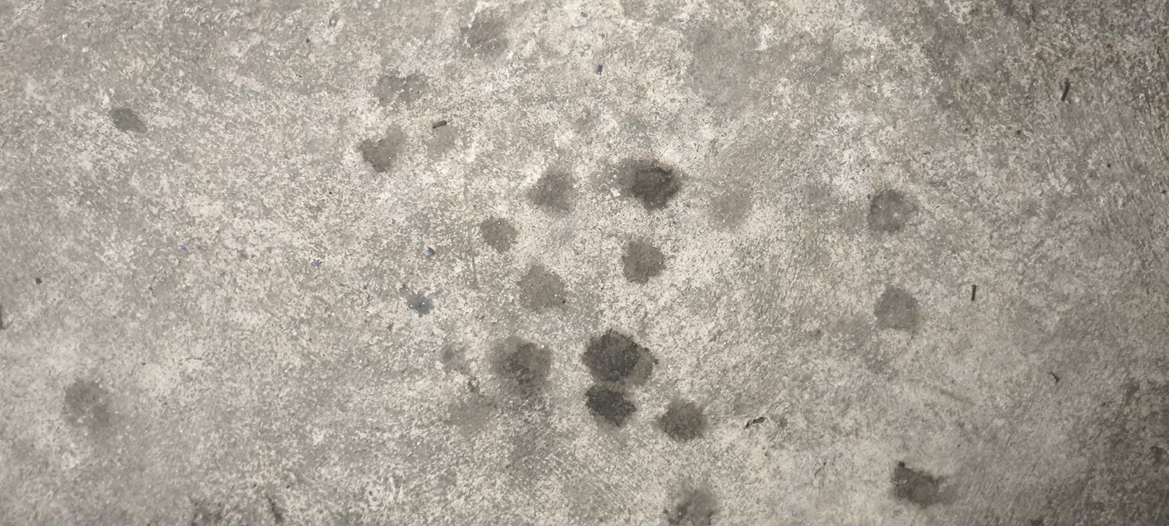 Engine oil drips onto the parking lot