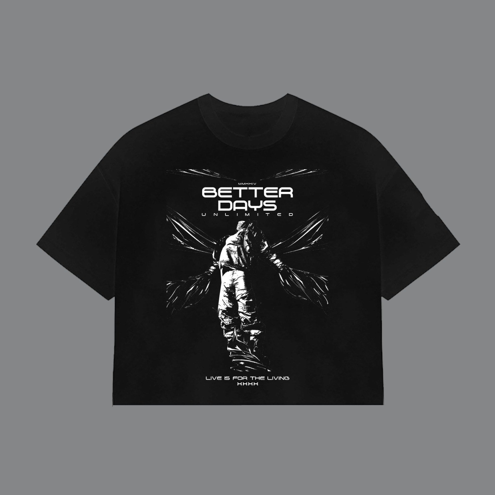 Essential Black Hoodie - front view