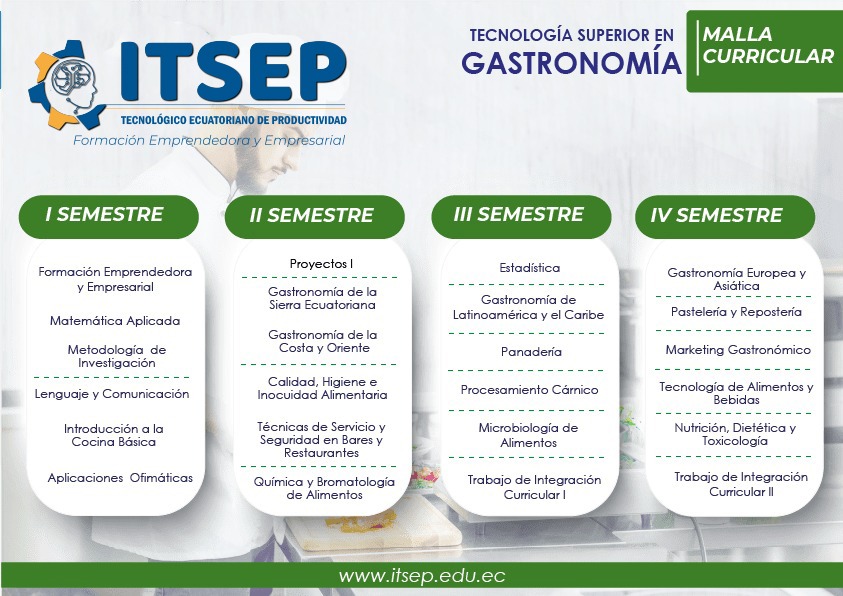 Malla curricular de Gastronomía