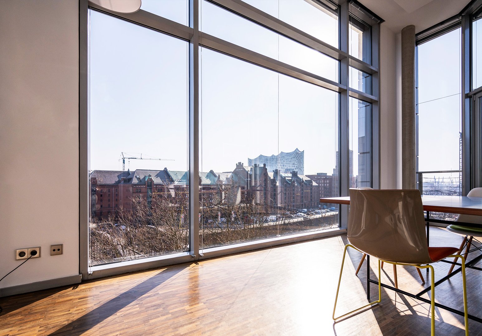 Modern office workspace with professional environment