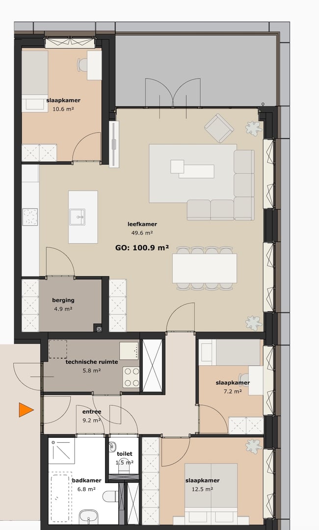 Putgraaf210 - Appartement Type 4