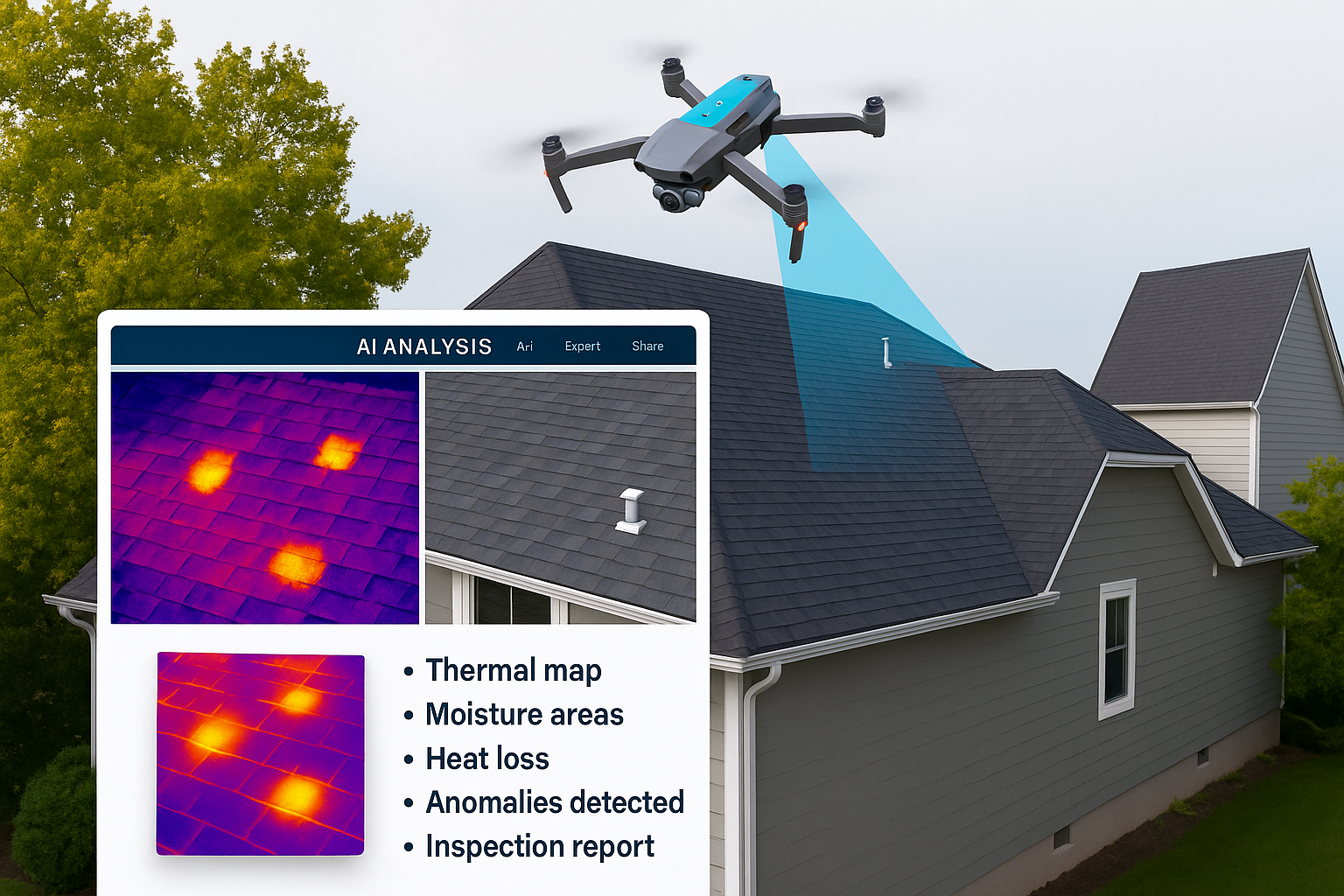 Thermal imaging inspection view