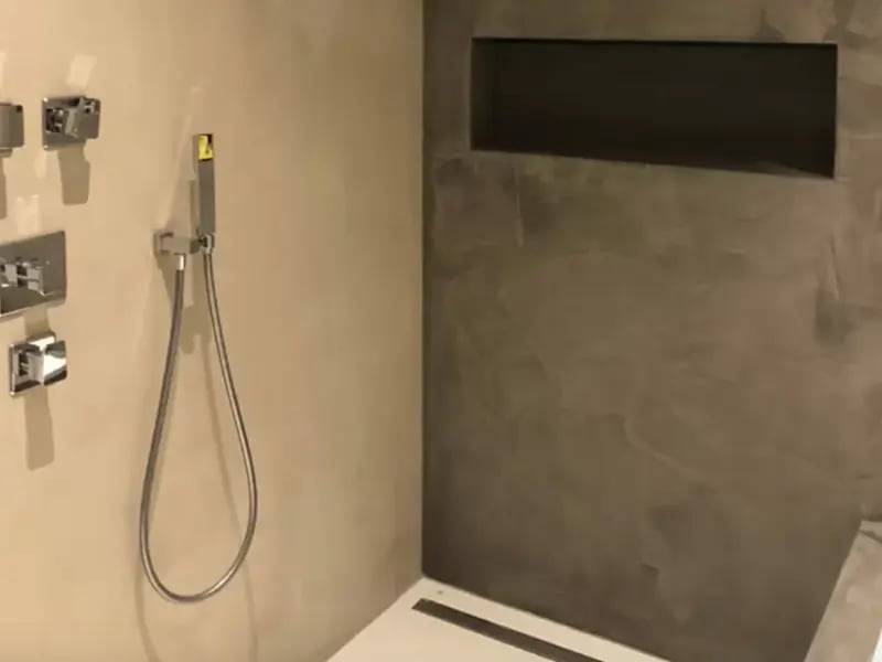 Badkamer voorbeeld met naadloze afwerking