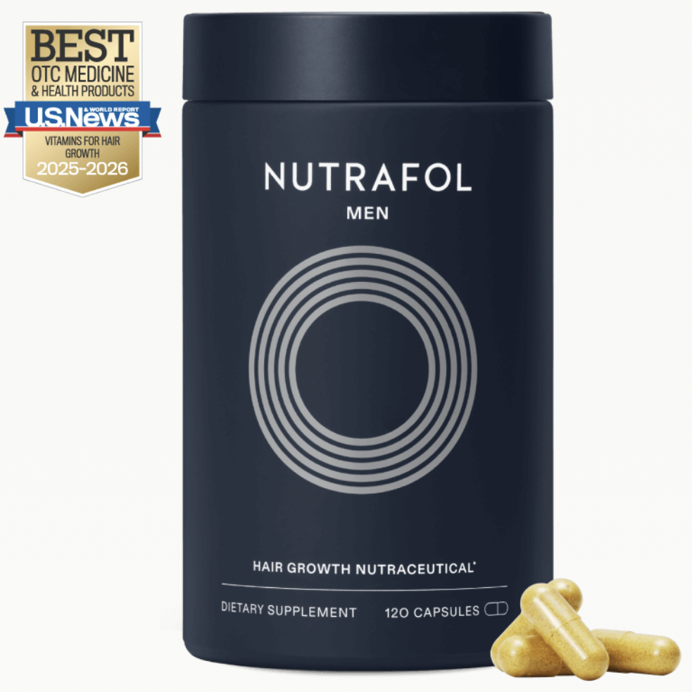 Nutrafol Men hair growth supplement bottle