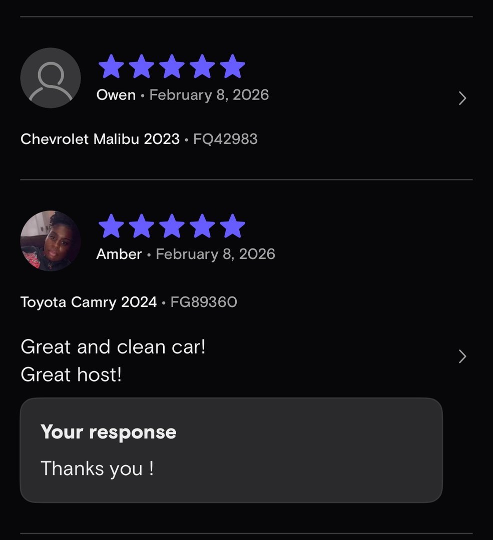 Turo Review - Guest feedback