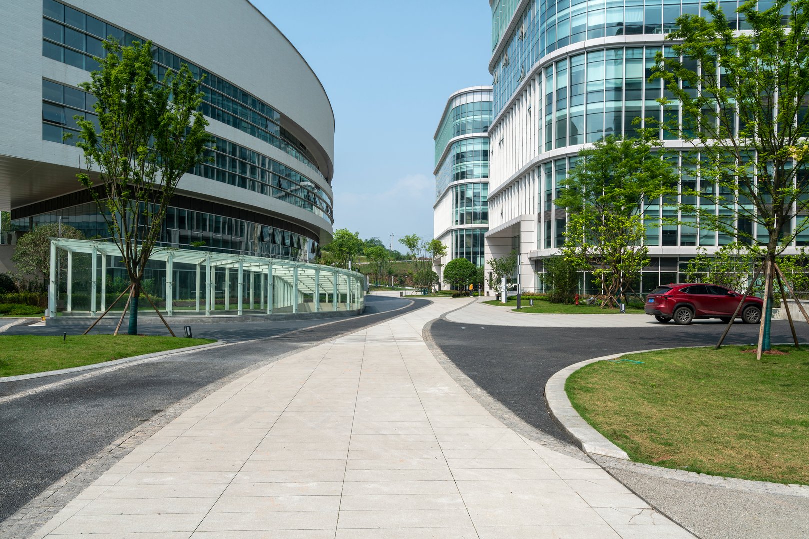 Park Square and Office Building of Science and Technology Park, Chongqing, China