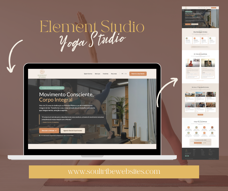 Element Studio yoga studio website