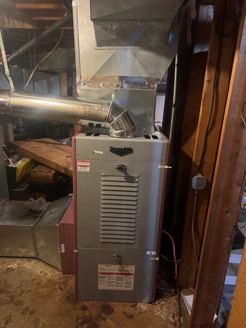 After - New heating system installation