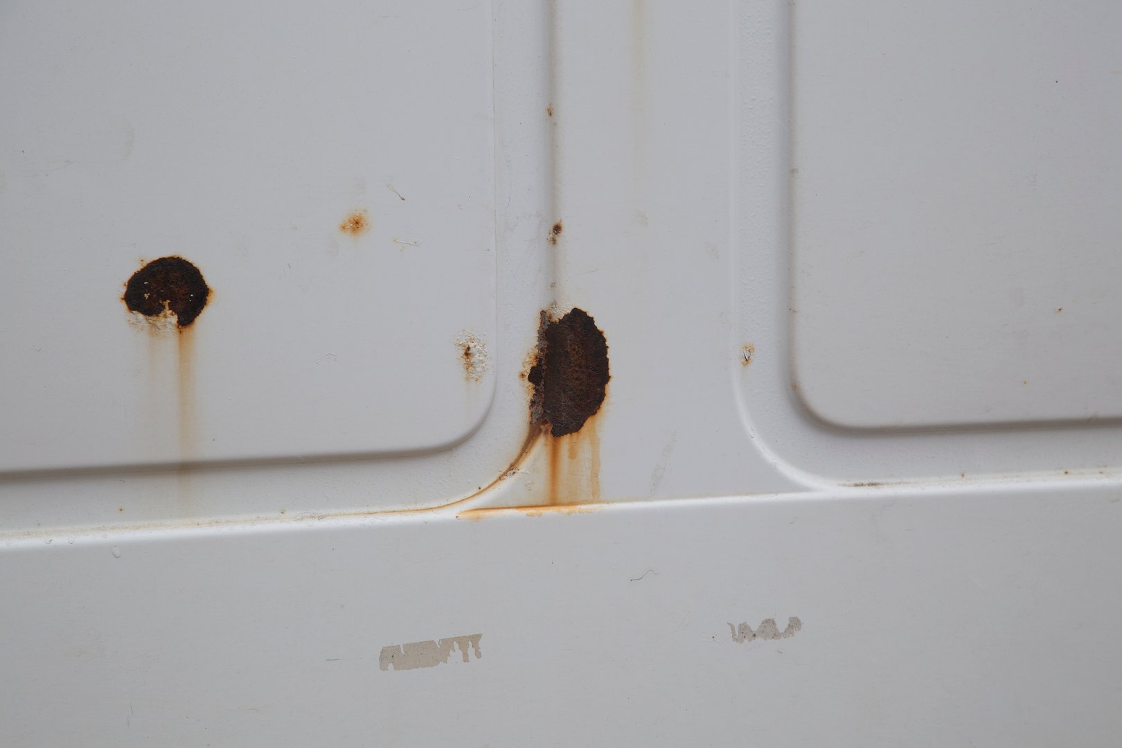 Rust on the car. Car body wear.