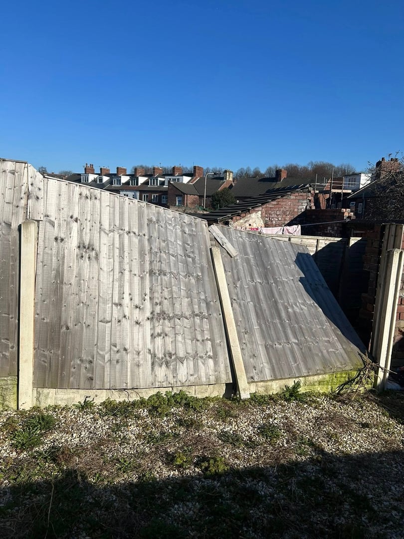 Before fence installation - DNJ Home Improvements project