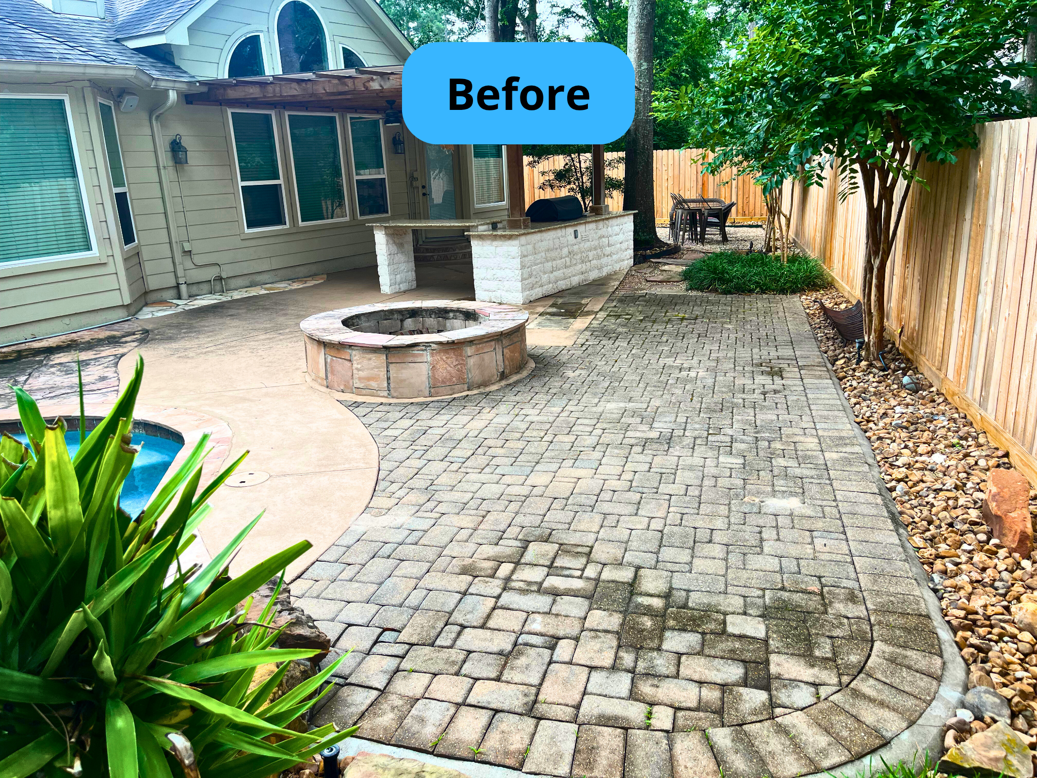 Before pressure washing