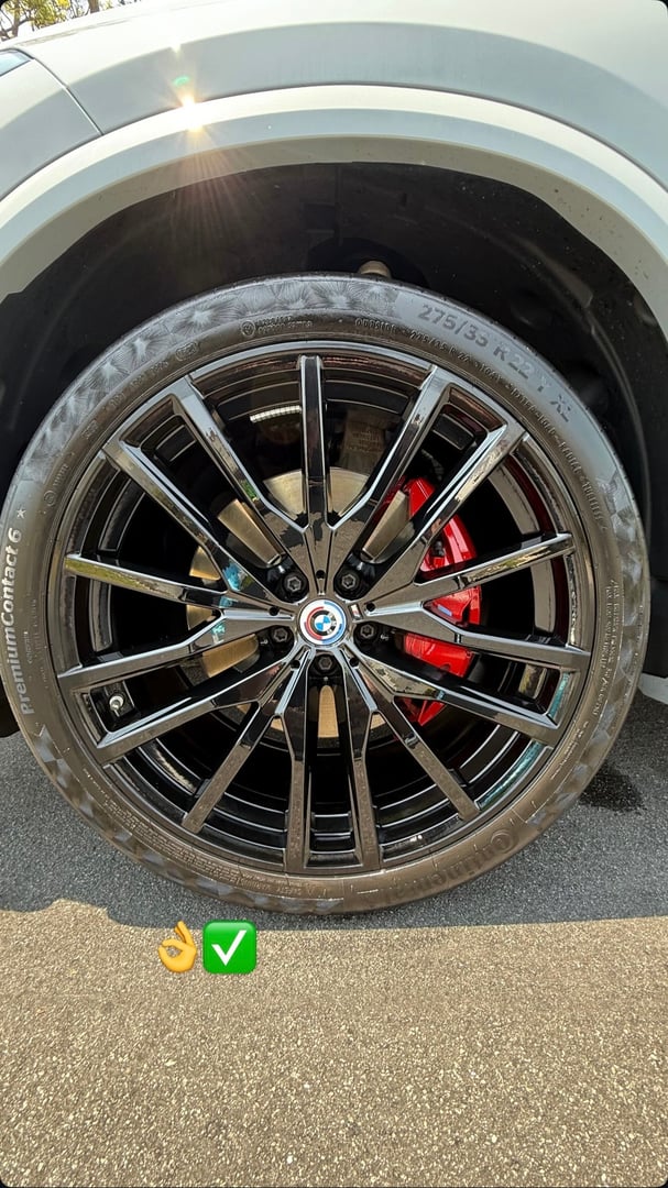 Clean shiny wheel after detailing