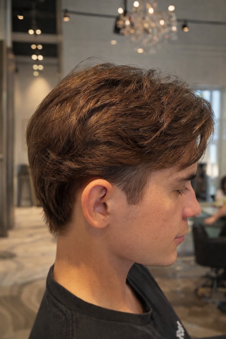 After professional haircut