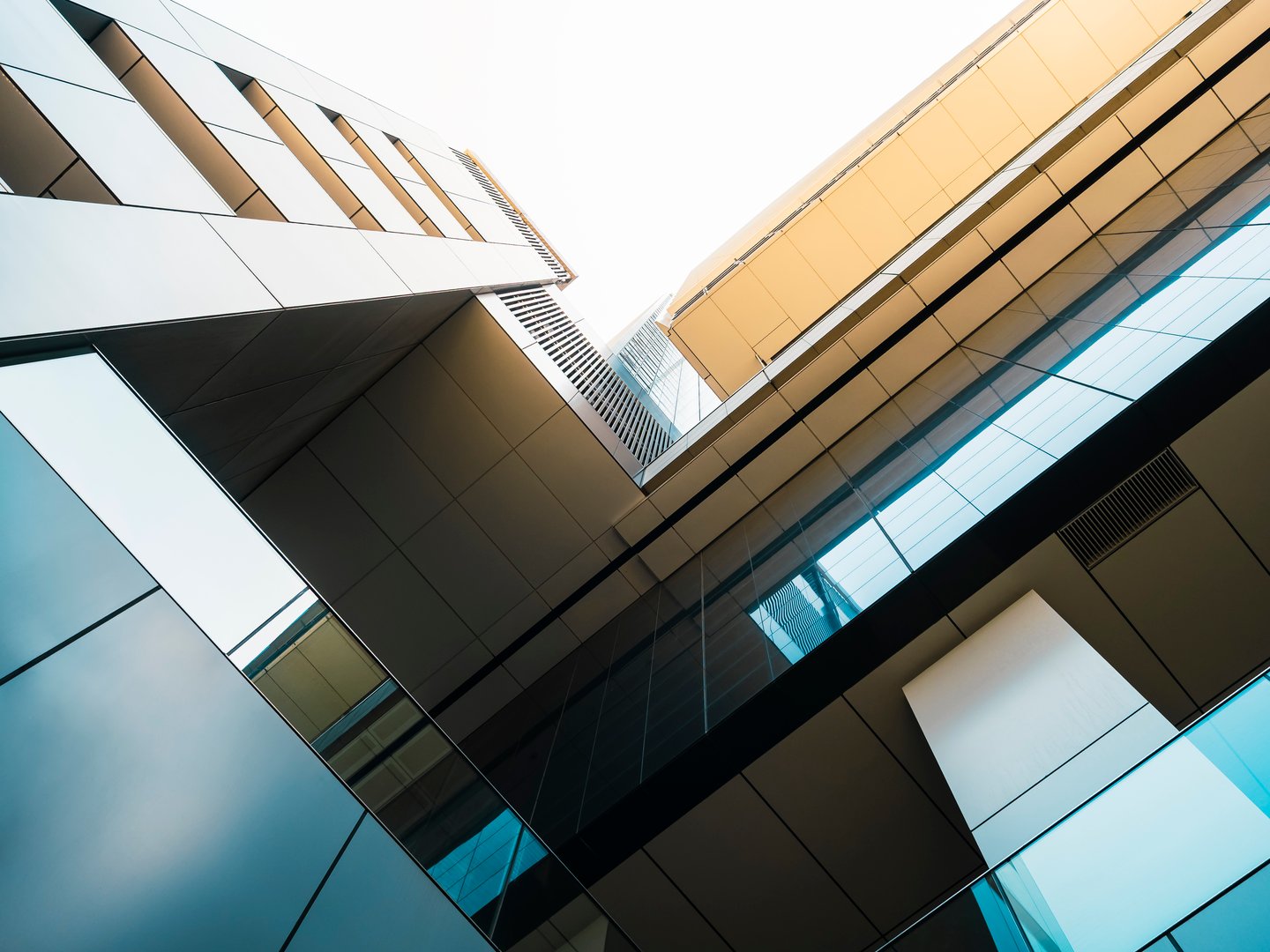 Architecture details Modern office building Exterior Glass facade window perspective
