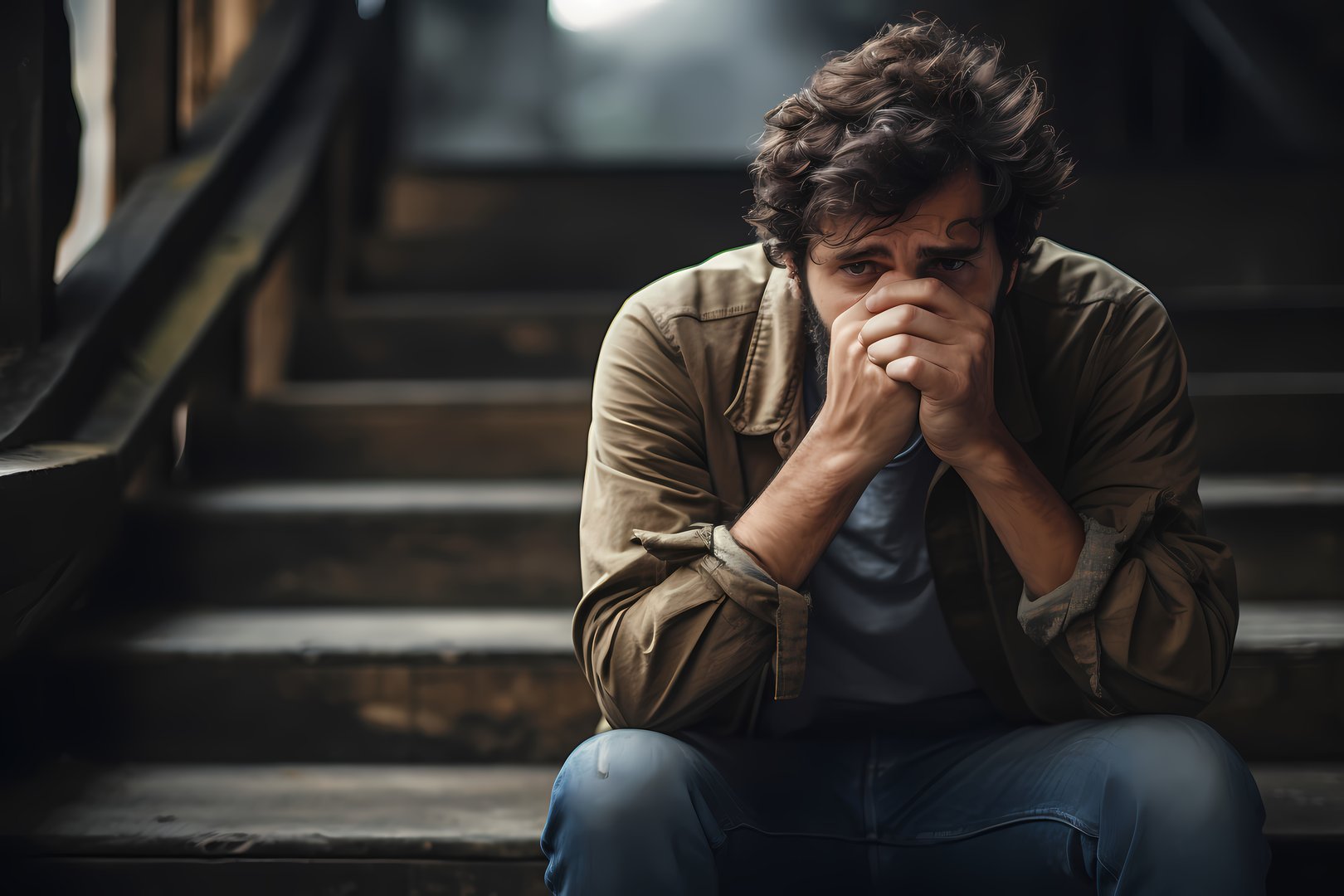 Person suffering from anxiety