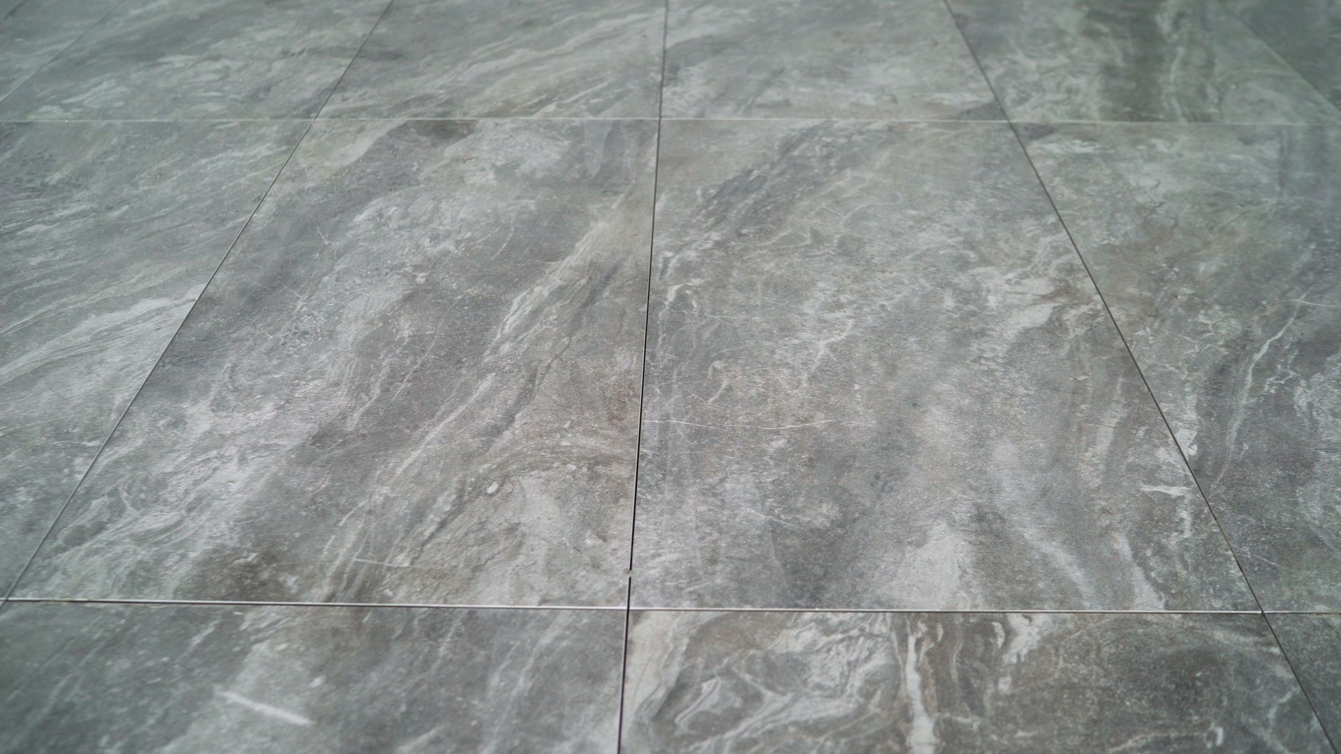 Large format floor tiles, grey. Modern large format tiles.