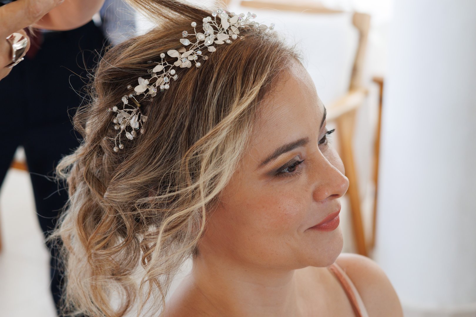 Wedding hair and makeup session, Spain