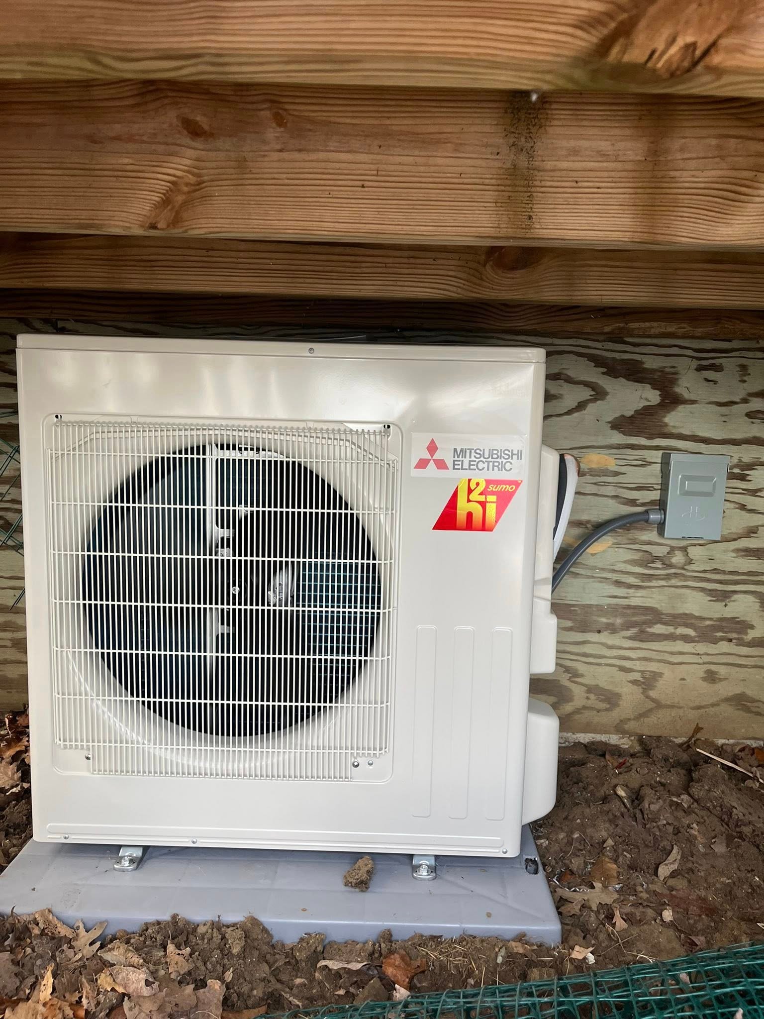 Outdoor heat pump unit installation