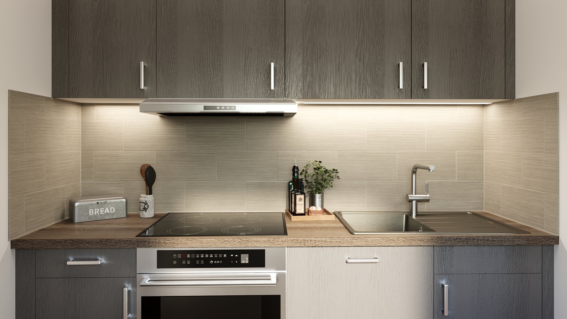 3D-Küchen Visualisierung Leipzig – moderne Küche Rendering