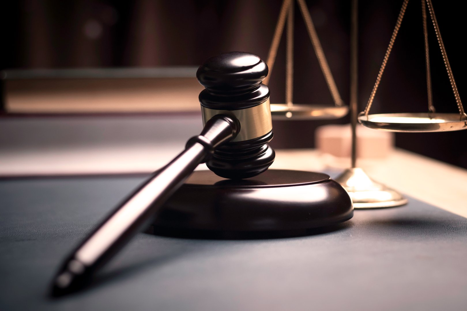 Professional legal environment with courthouse architecture