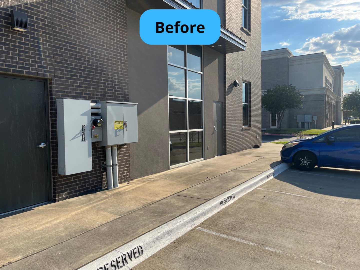 Before commercial surface cleaning