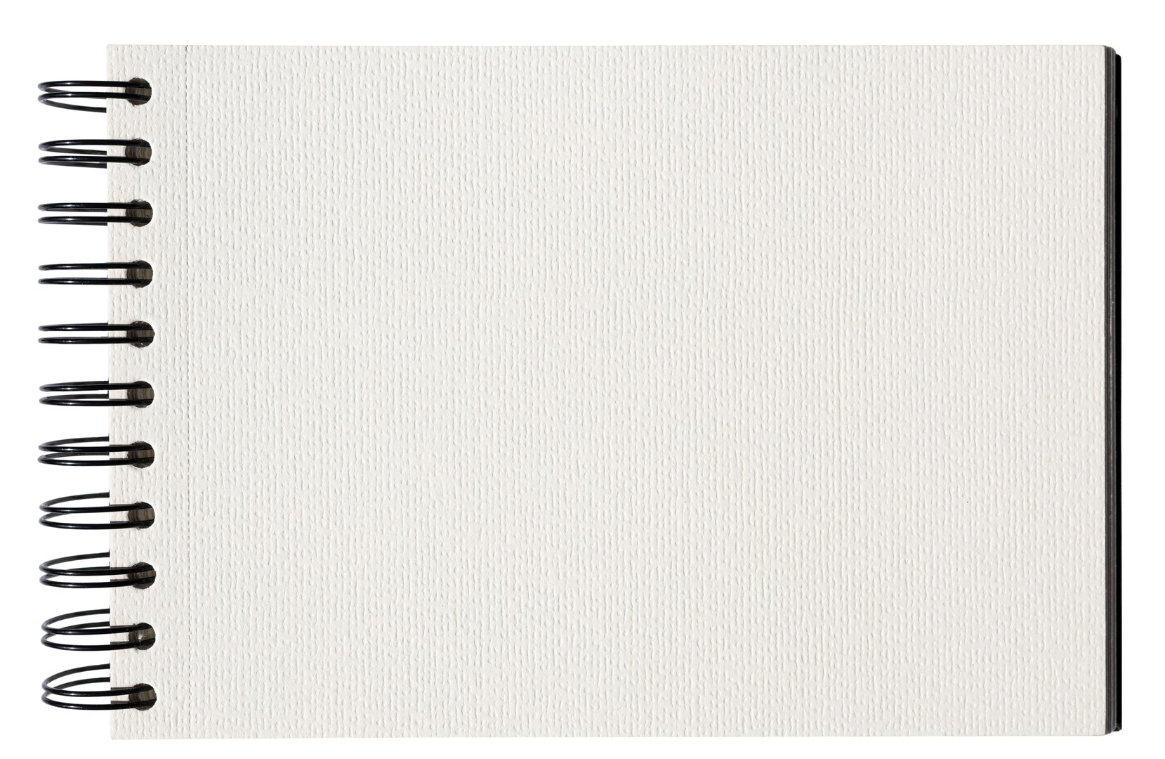 Blank Watercolor Sketchbook with an open page isolated on white background. template mock up