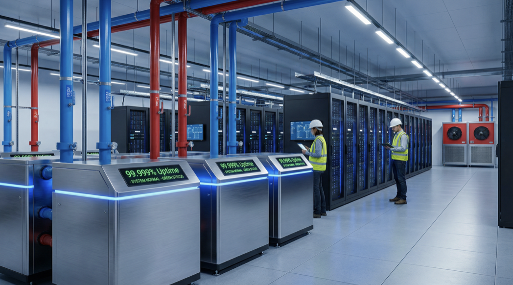Mission-critical data center cooling system for 99.999% uptime