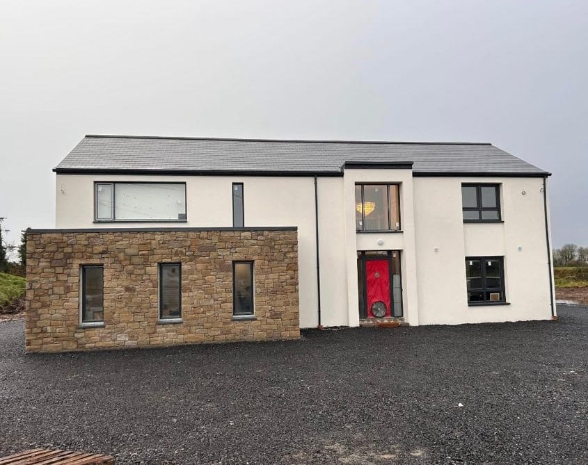 Newly built house with modern design