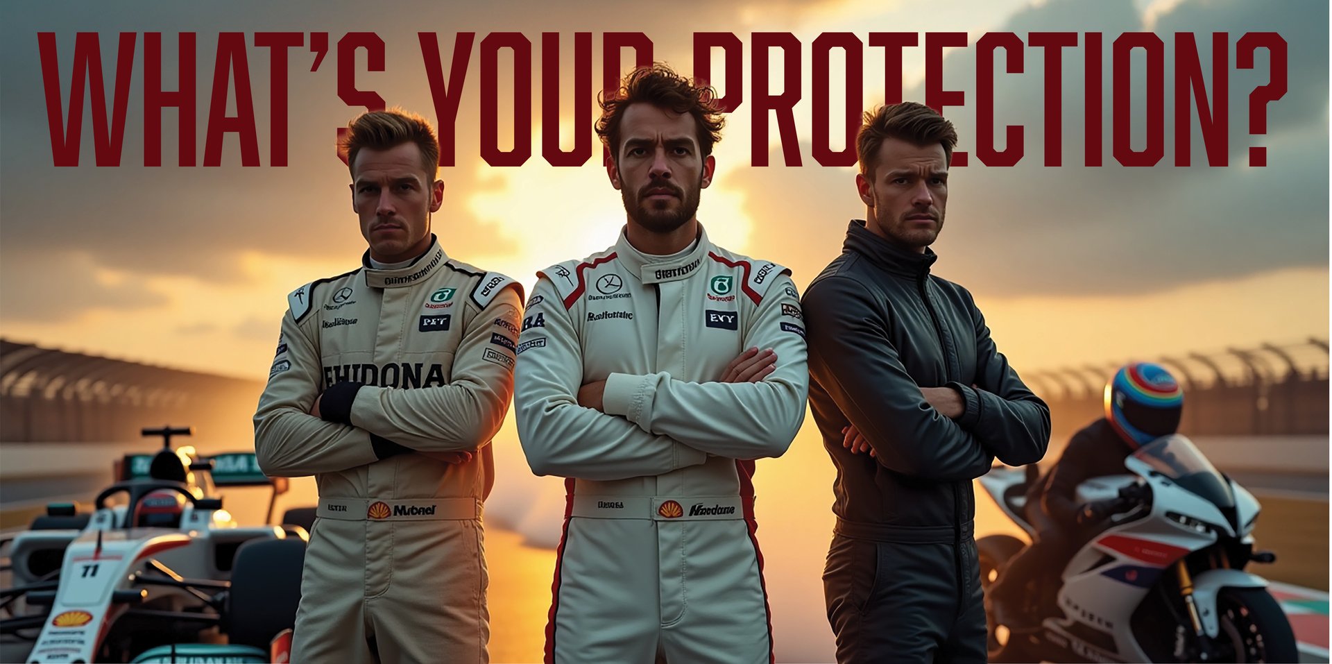 Professional race car driver with hearing protection equipment