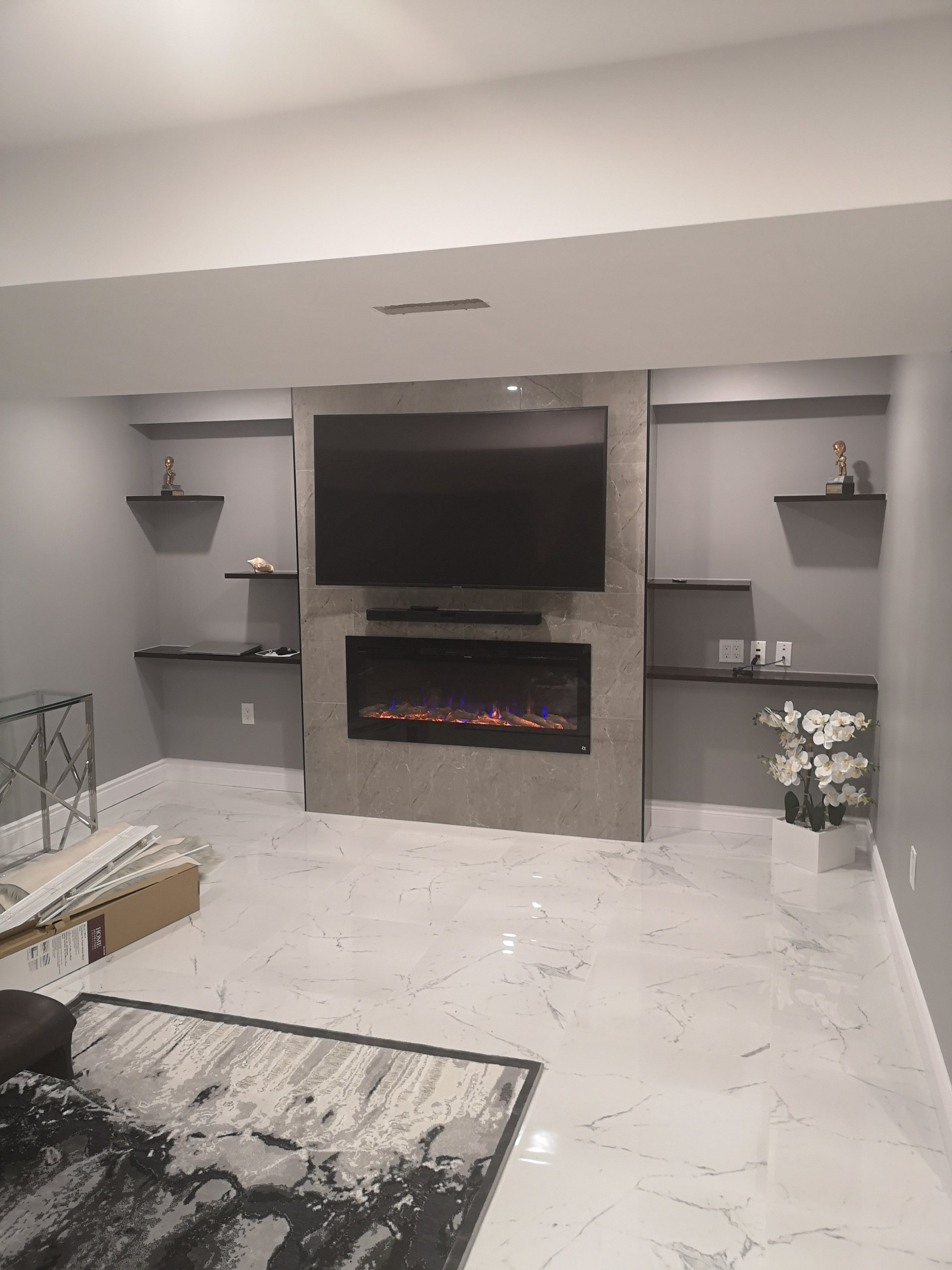 Professional custom fireplace project