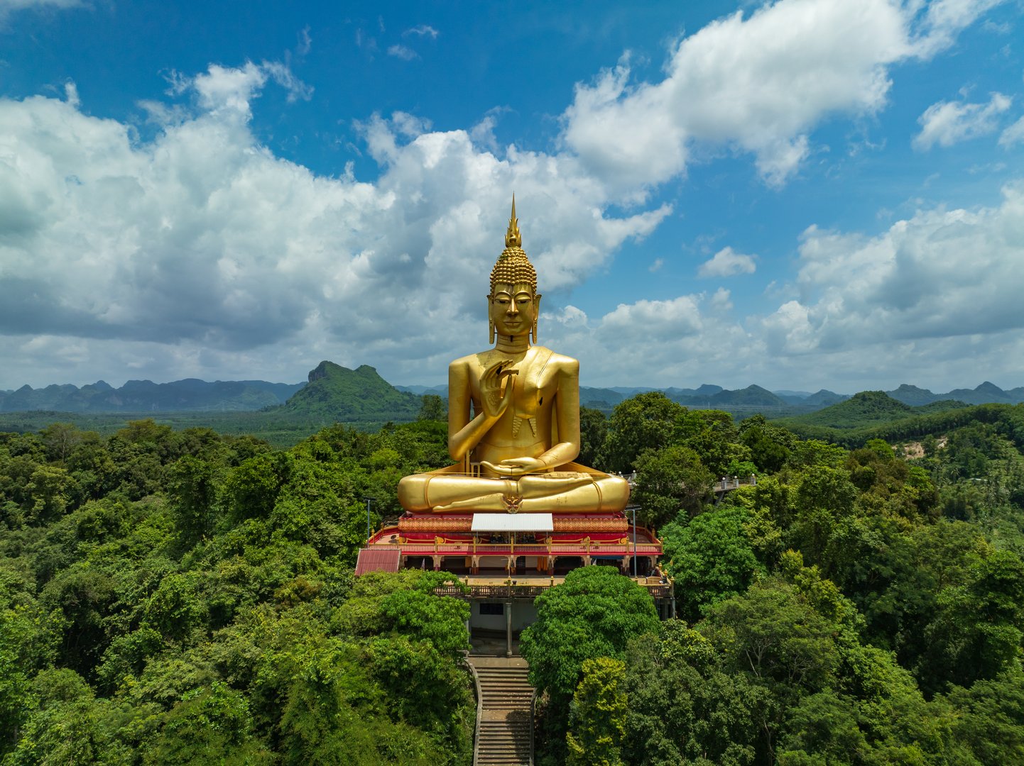 Golden Big Buddha in Chumphon Thailand
