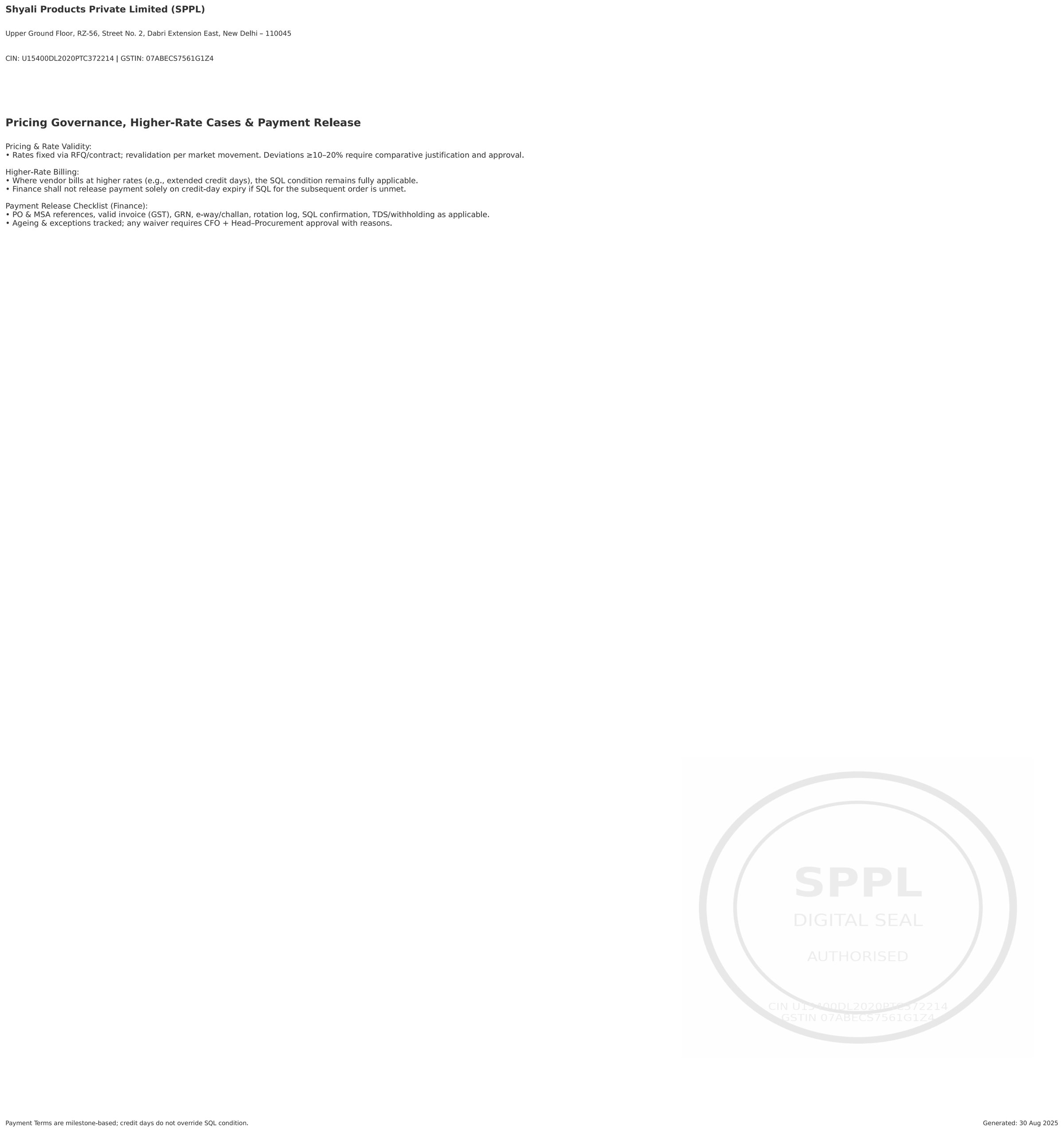 SPPL Procurement Policy SOP Page 8