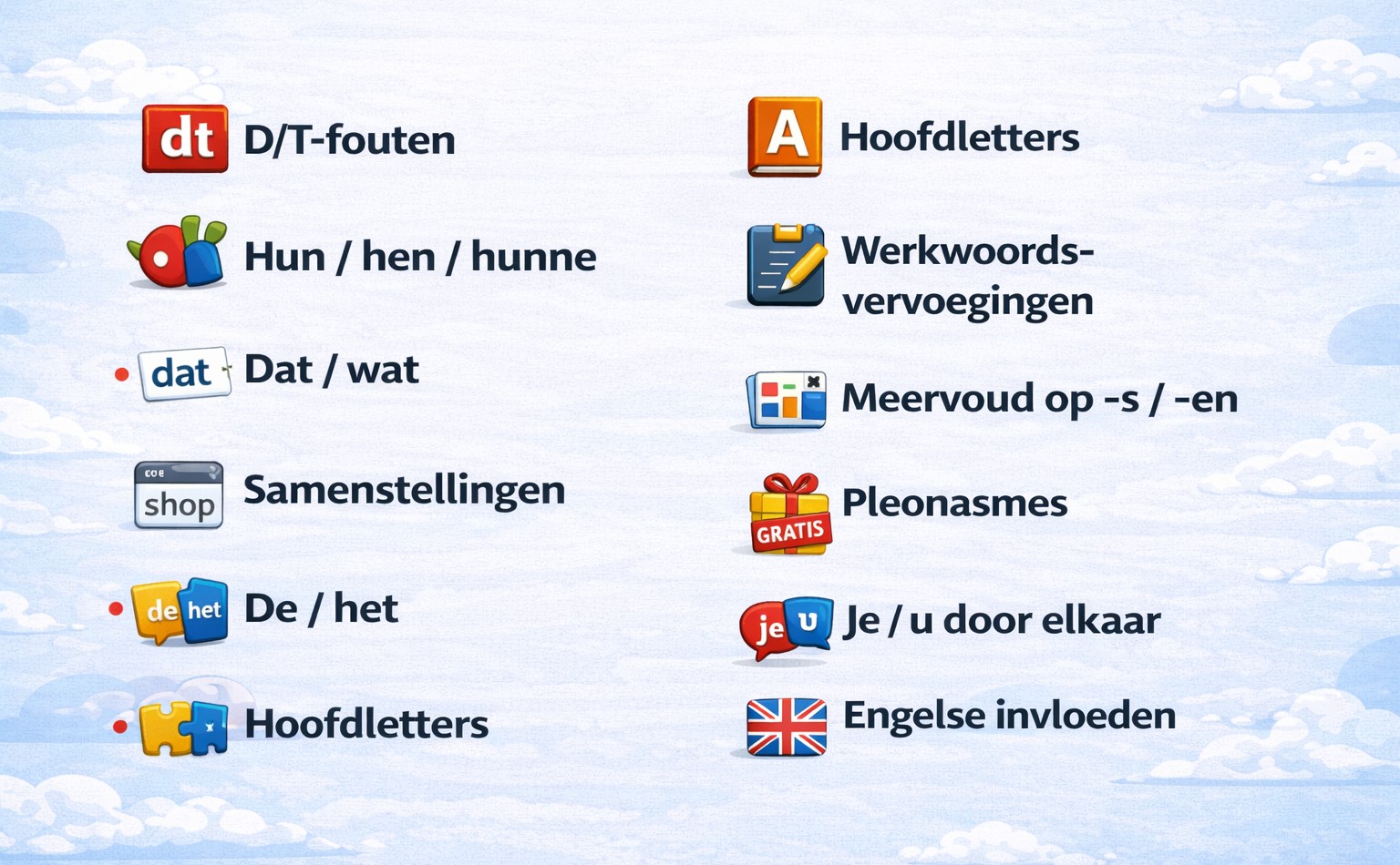 Typisch Nederlandse taalfouten