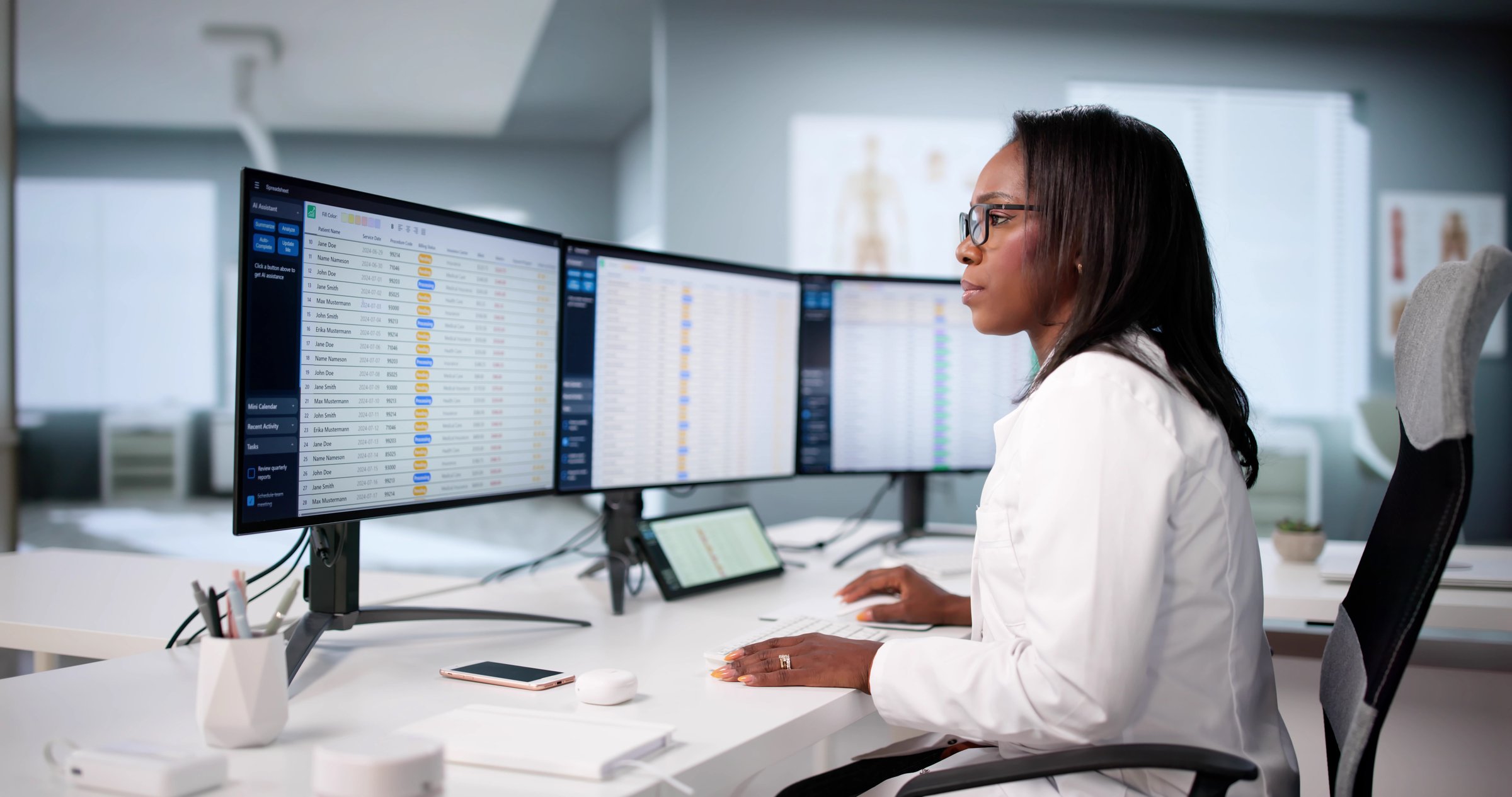 Analyzing Medical Coding Audit Reports On African American Doctor's Office Computer