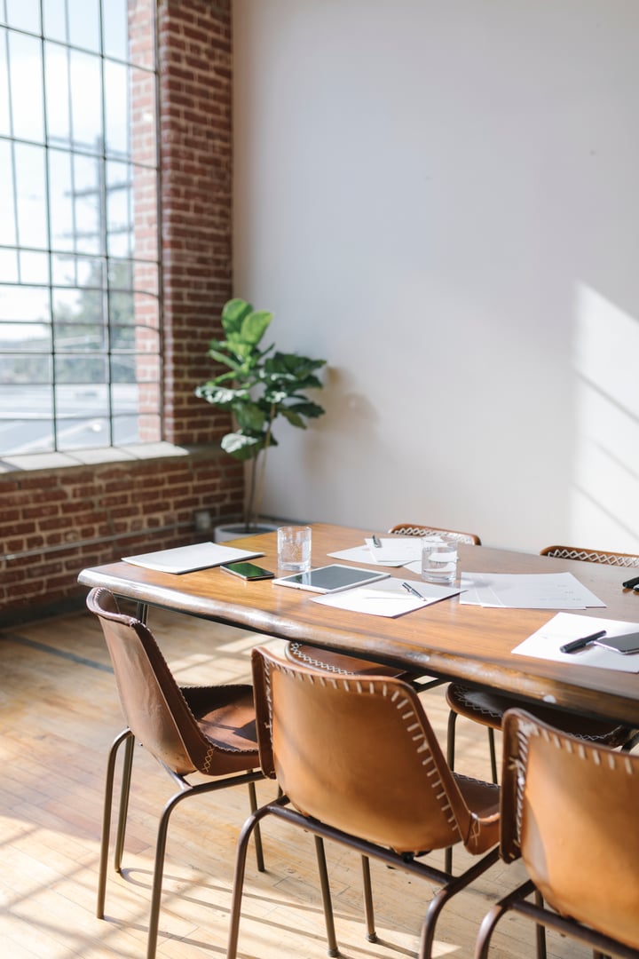 Meeting room with chairs