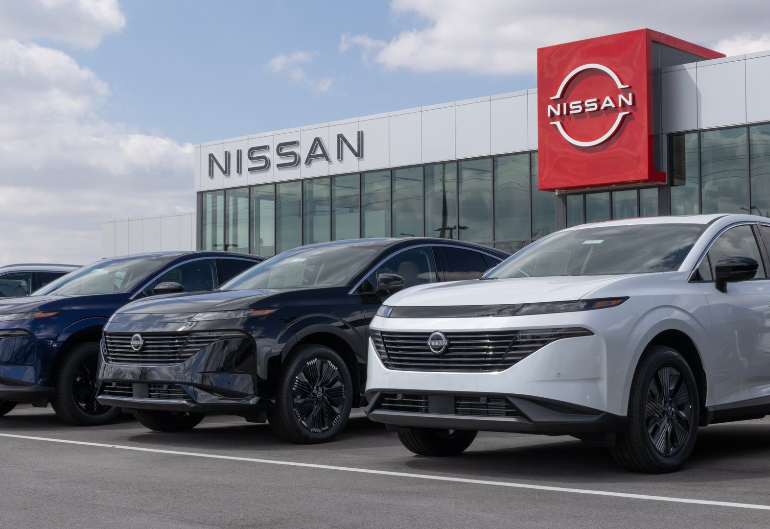 Lafayette - April 11, 2025: Nissan Murano display at a dealership. Nissan offers the Murano in SV, SL, and Platinum models. MY:2025