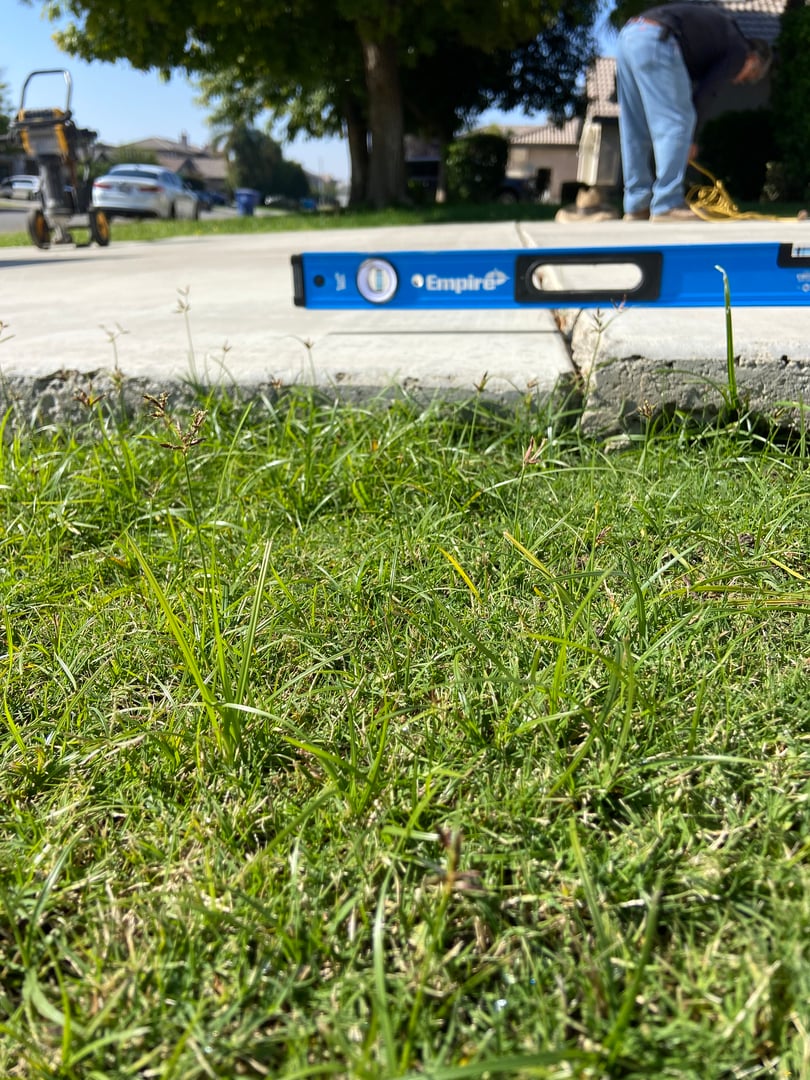 Driveway concrete repair in progress Bakersfield