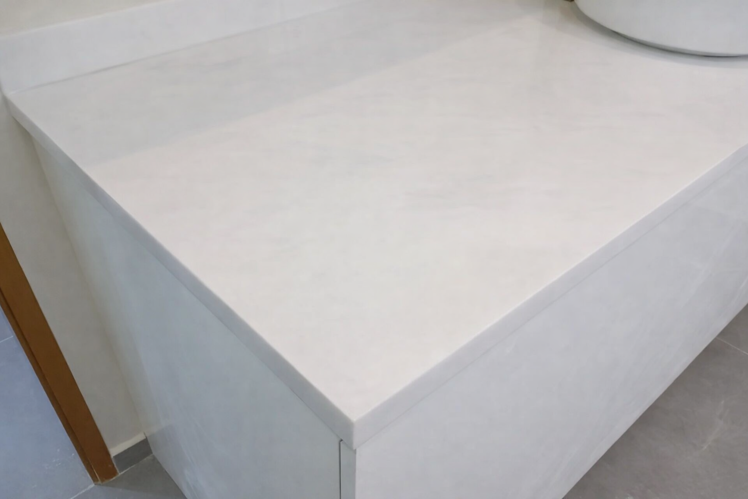 After Corian repair - Perfectly restored solid surface countertop kitchen - Best Corian countertop repair near me NY NJ CT