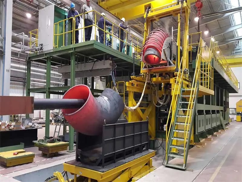 Welded pipe fittings production line