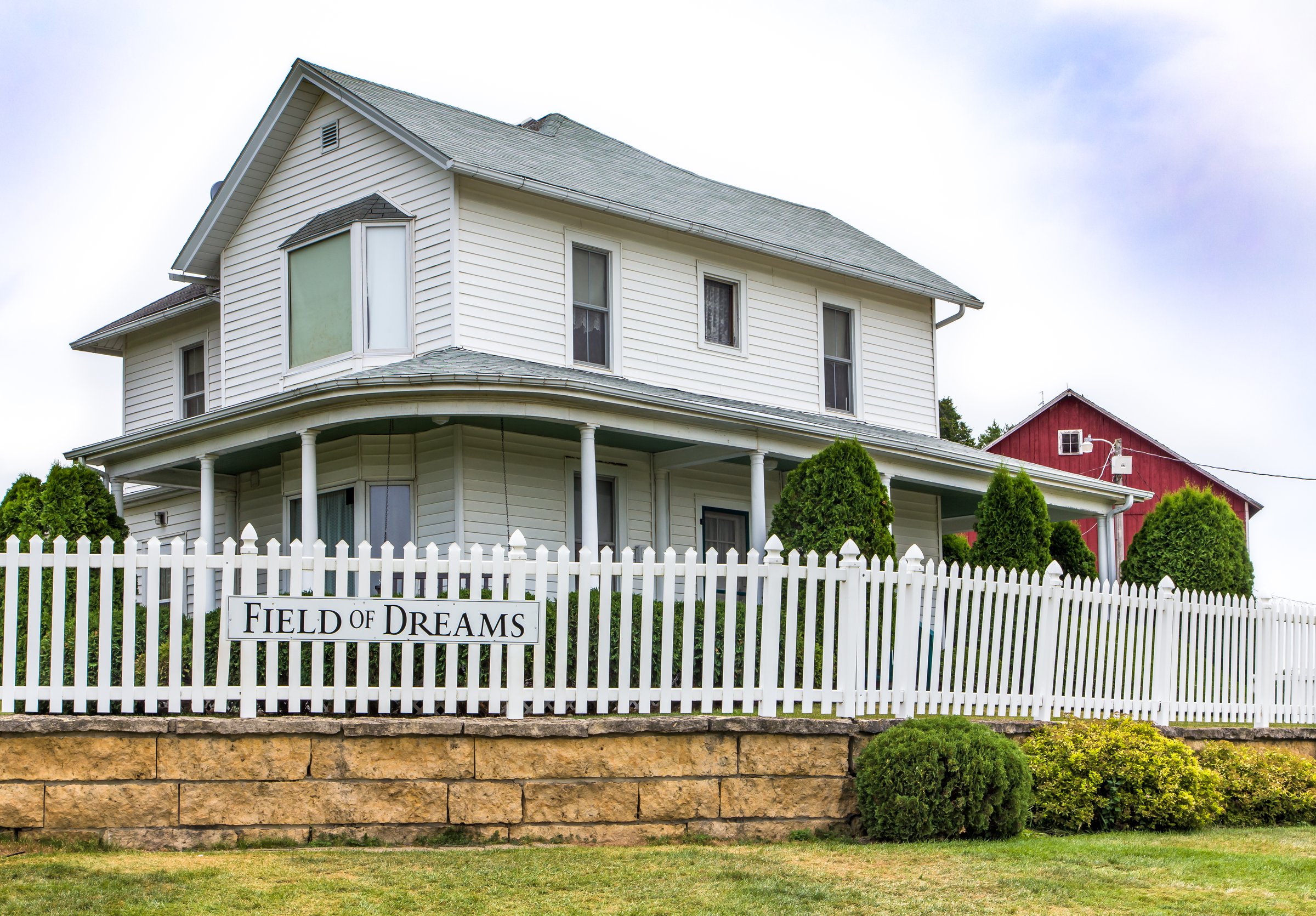 Dyersville, United States - August 8, 2015: Movie set of film Field of Dreams. Field of Dreams is a 1989 American  film directed nominated for three Academy Awards: Best Original Score, Best Adapted Screenplay and Best Picture.